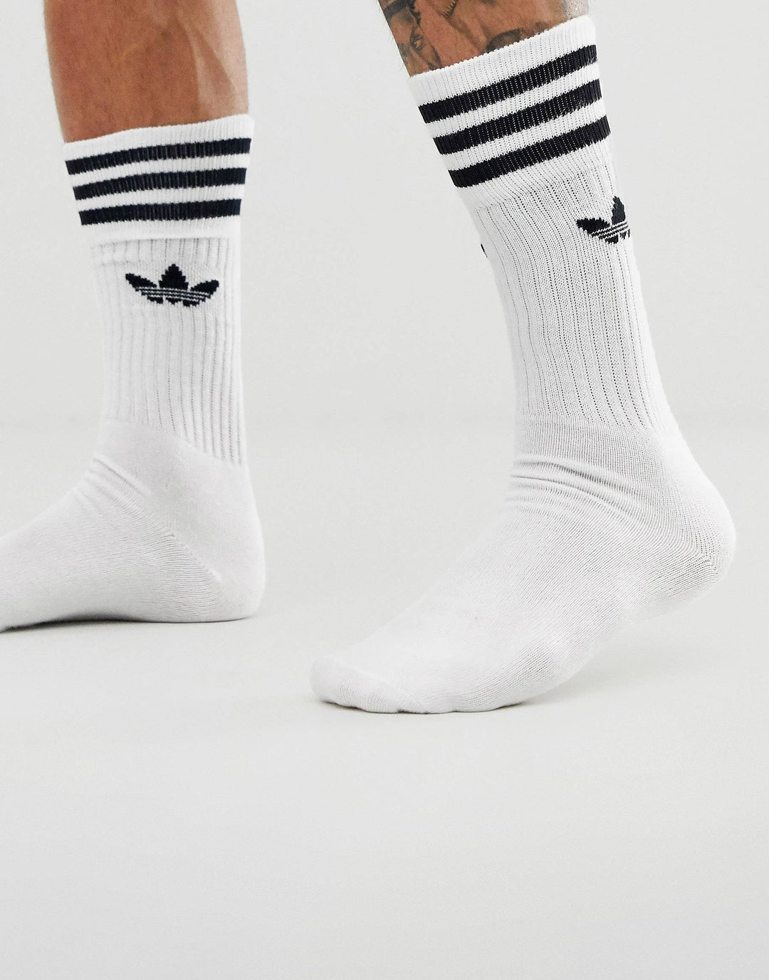 Adidas crew socks white