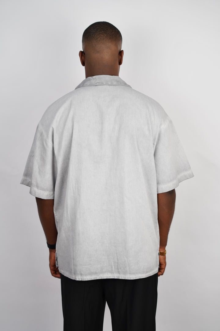 2morrow Floral Revere Shirt in Gray