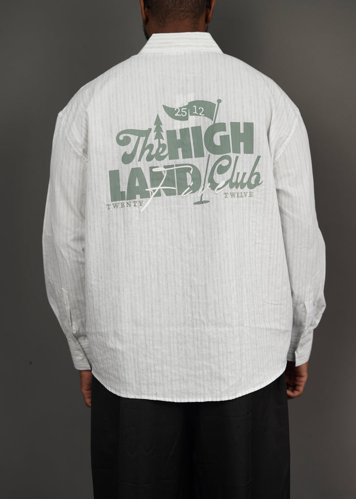 2512 High Land Striped Longsleeve Shirt in green