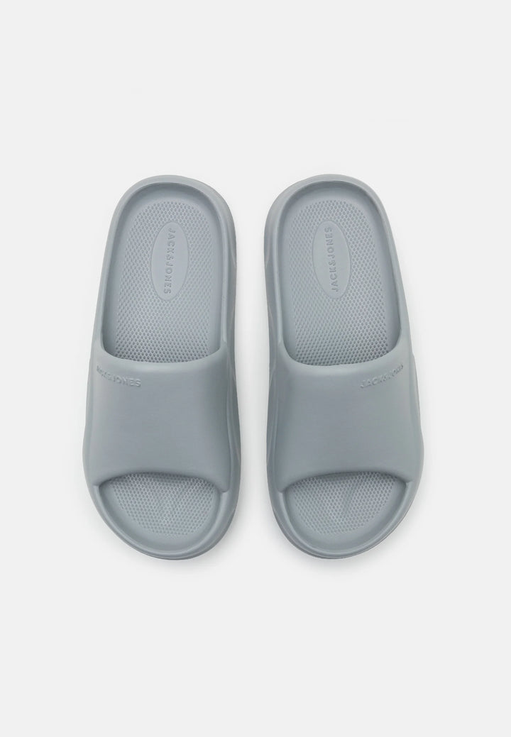 Jack & Jones Moulded Slides in Light Grey