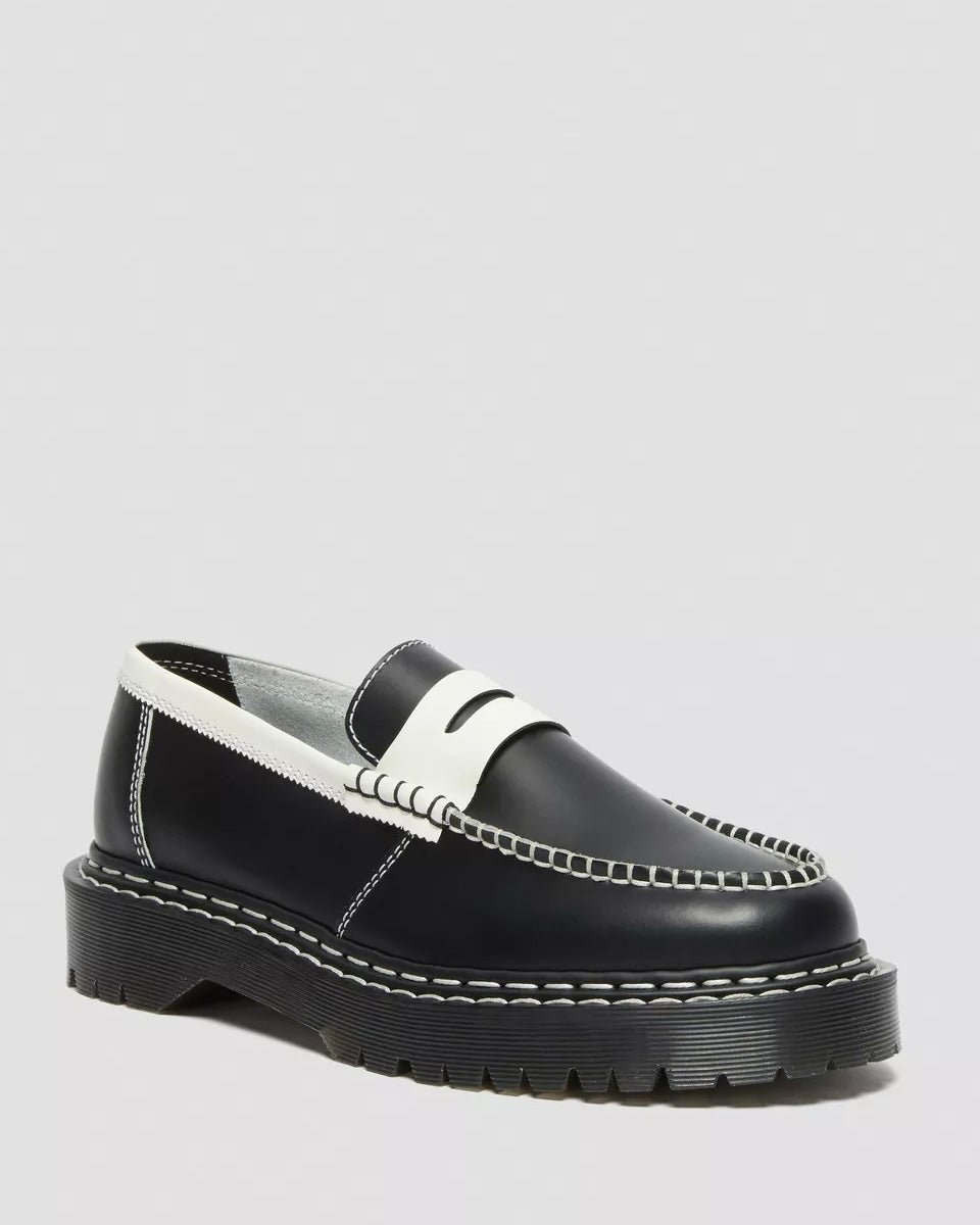 Dr Martens Penton Bex Contrast Leather Loafers in black and white Garmisland