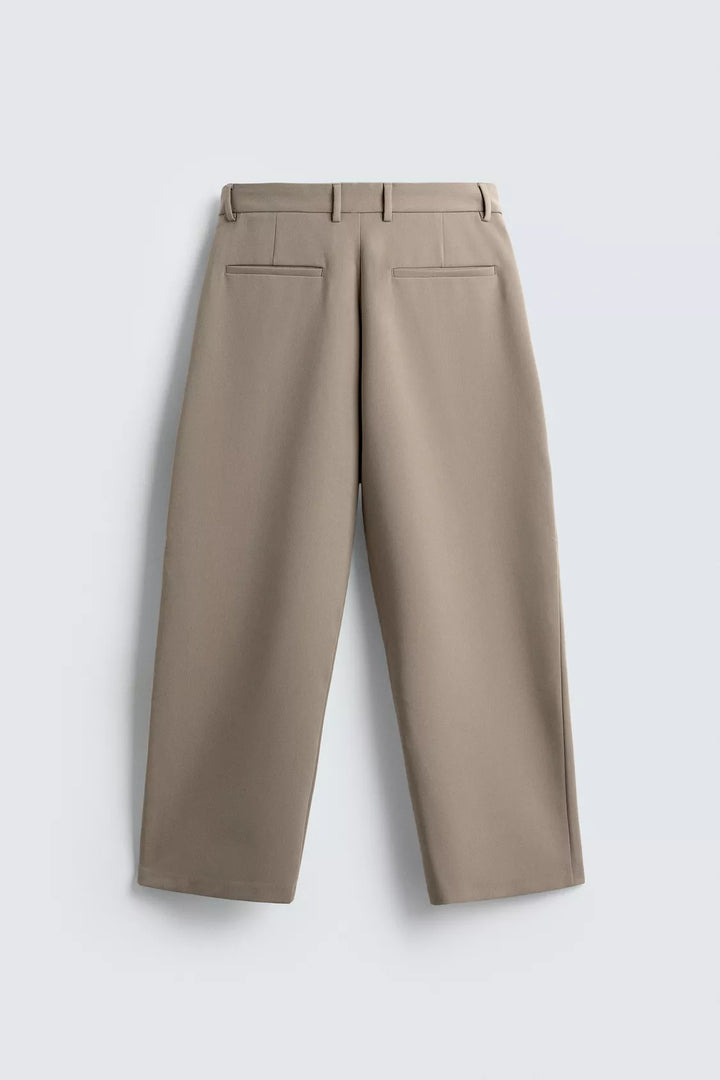 Snazzy smart wide leg pants in beige