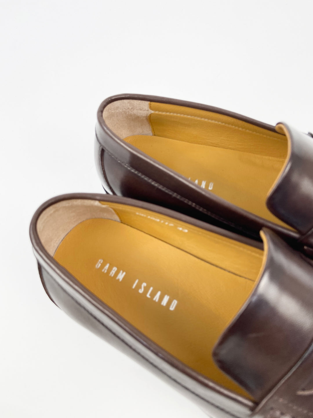 Garm Island Vintage Calf Leather Penny Loafers in Brown