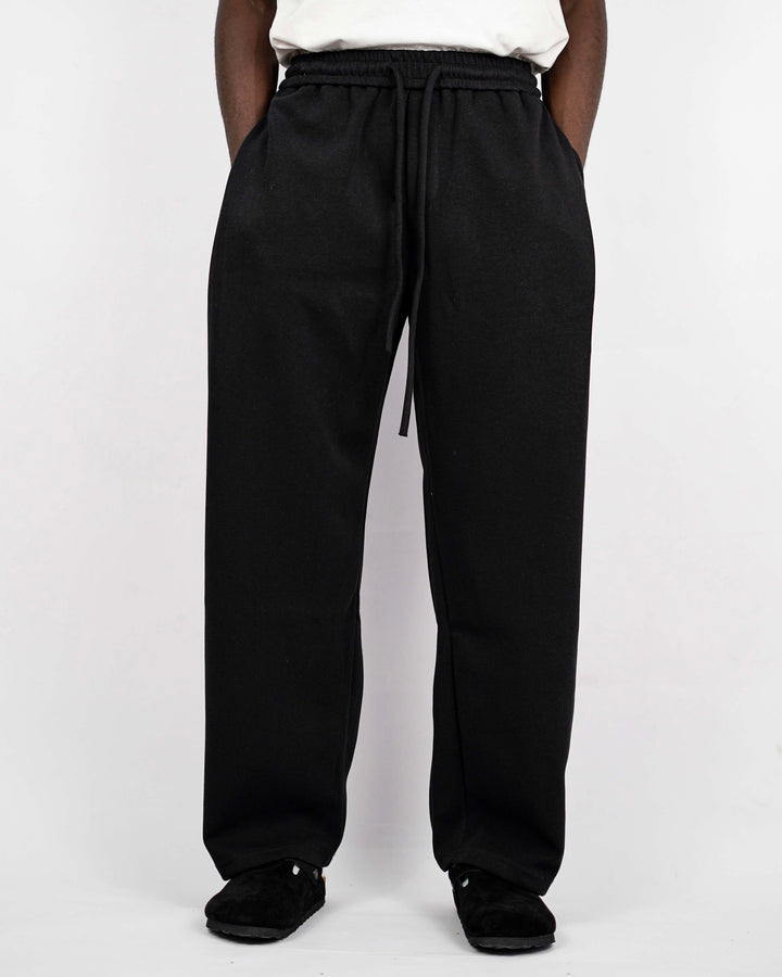 Nuclear fussion Hakama Drawstring Sweat Pants in Black