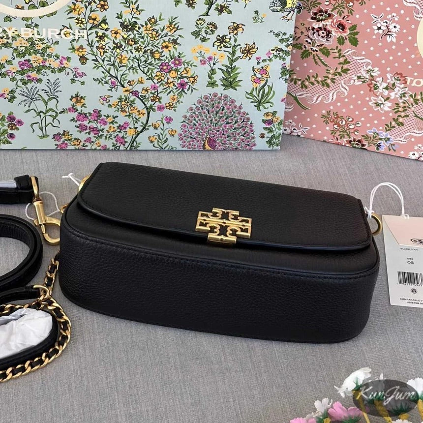 Eleanor convertible shoulder bag in black