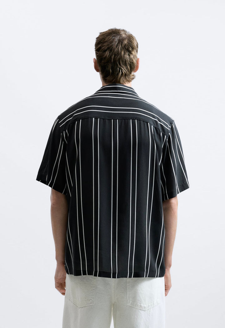 ZARA STRIPED VISCOSE SHIRT