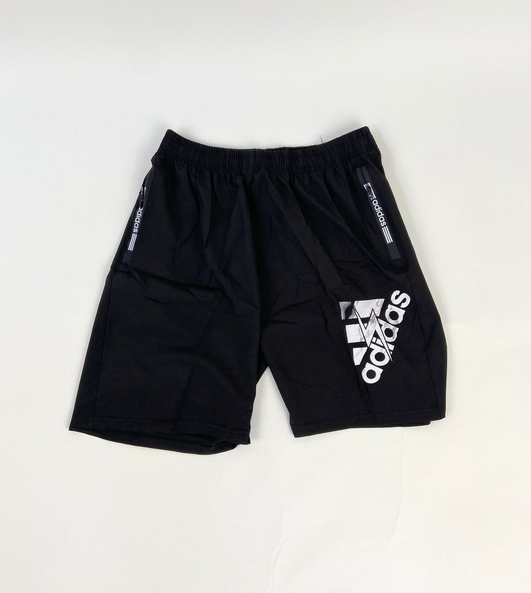 Adidas thunder logo sport shorts in black