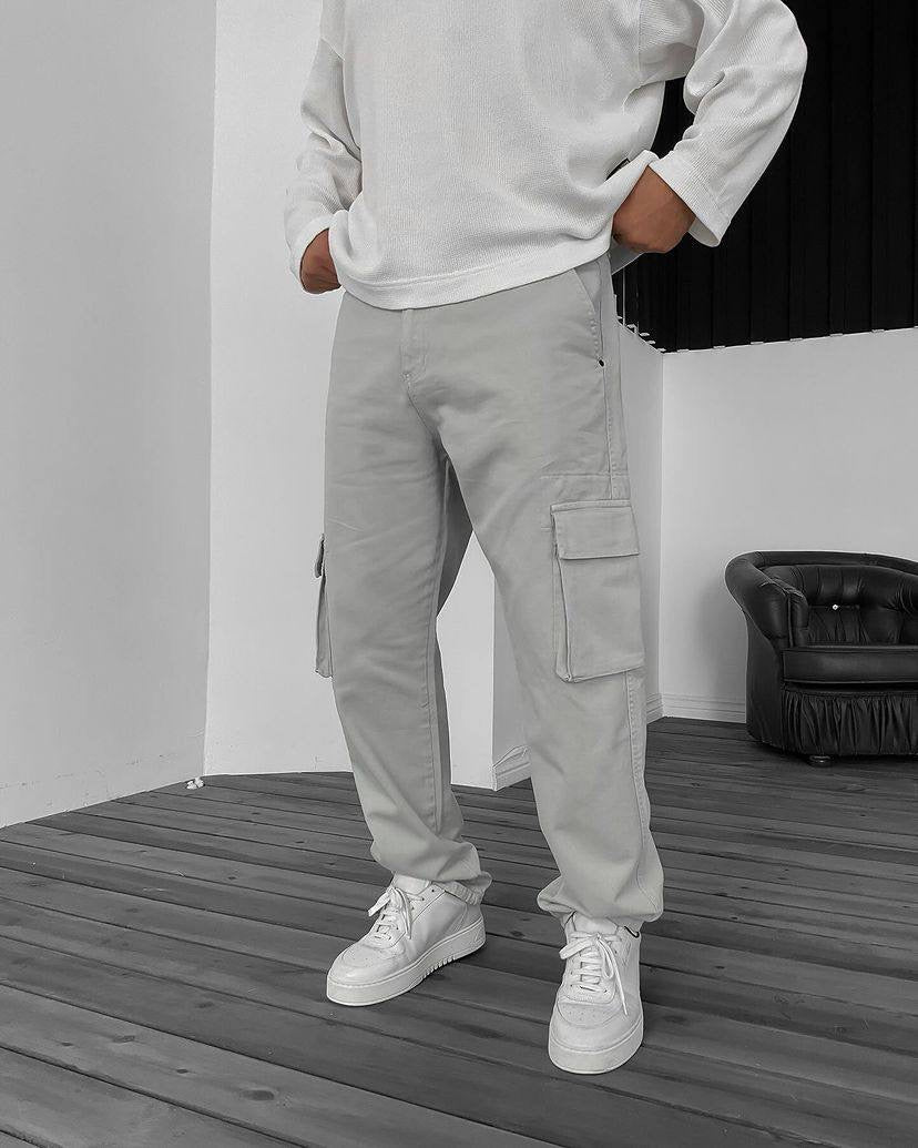 Difransel Baggy Cargo Jeans in gray