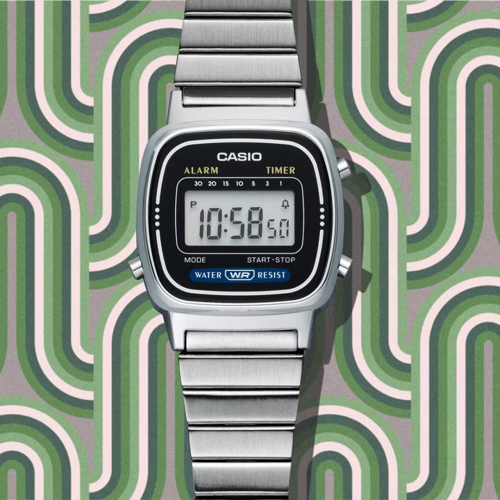 Casio LA670WGA wrist watch in silver