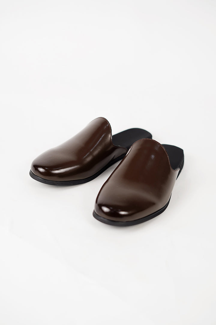 Garm Island Leather Mules in Brown