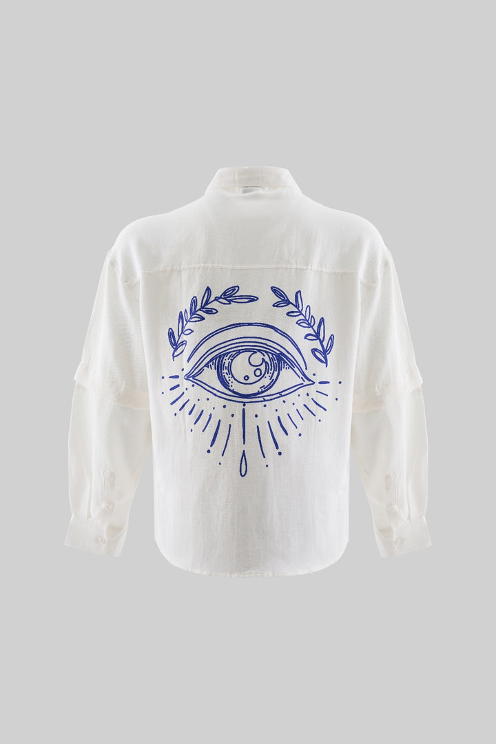 Machinist detachable Shirt in White