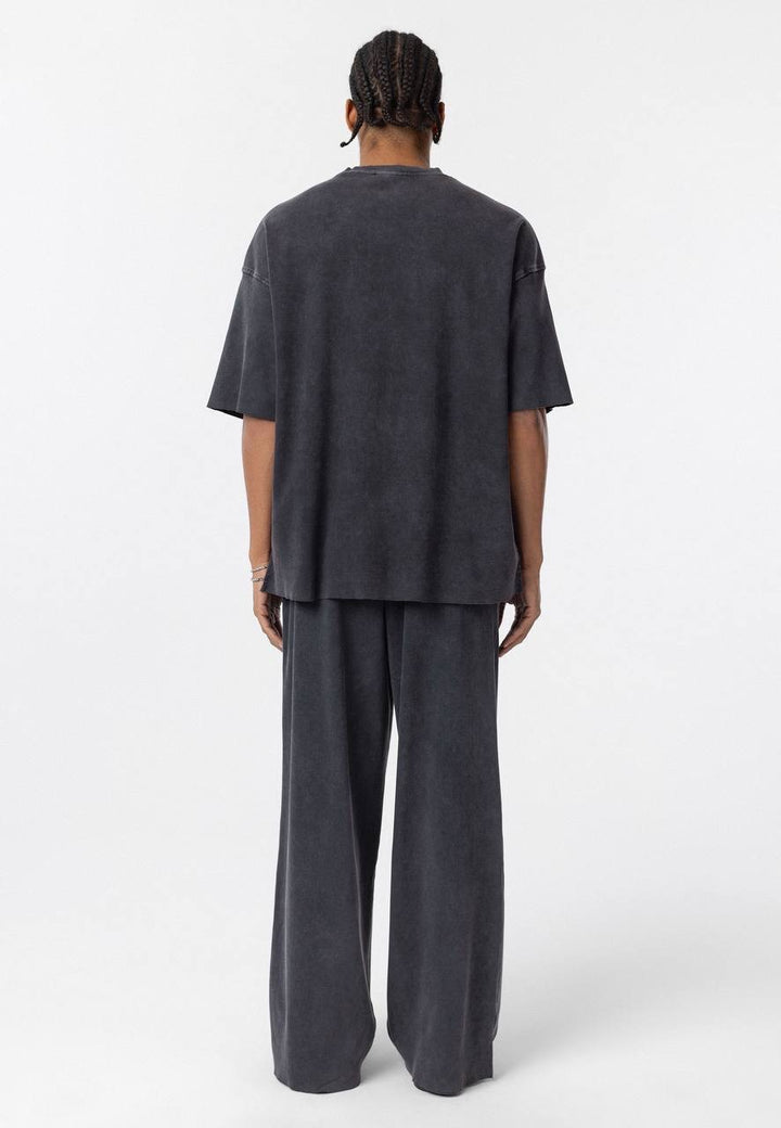 Essence of life washed pants in black