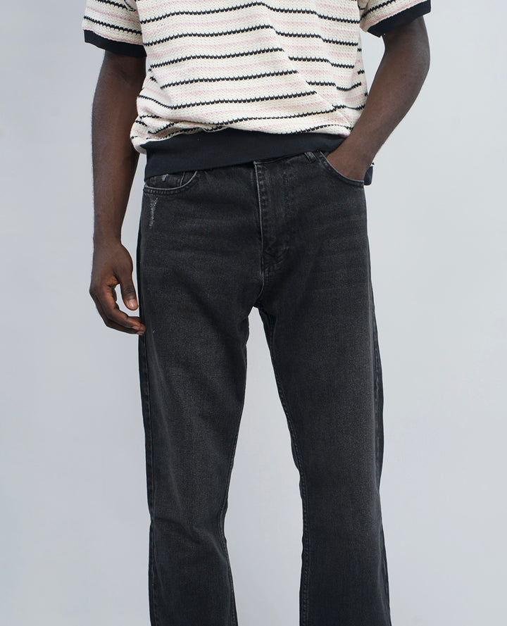 Difransel straight jeans in washed black