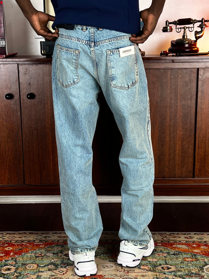 Difransel straight fit jeans in washed blue