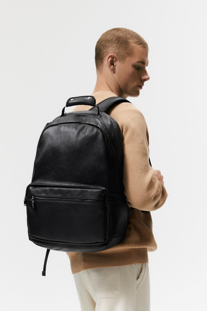 Zara Multi Pocket Backpack bag in black