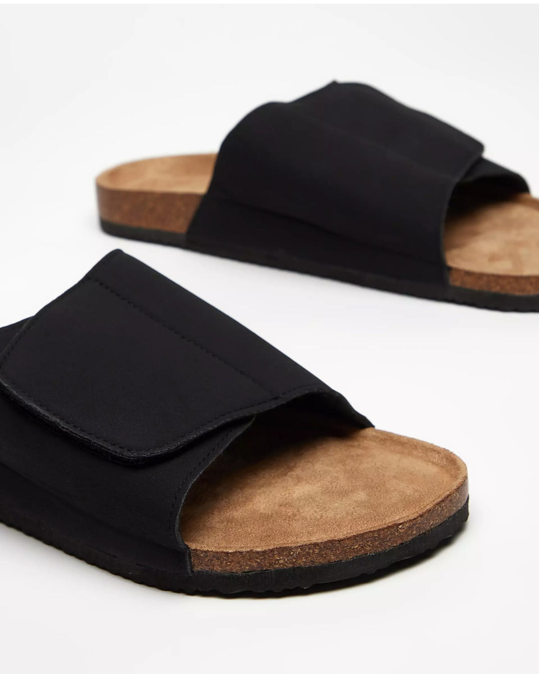 Ruizustock Cork Sandal Slippers in black