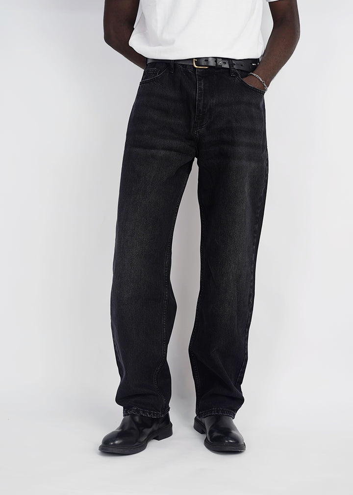 Difransel baggy fit jeans in washed black