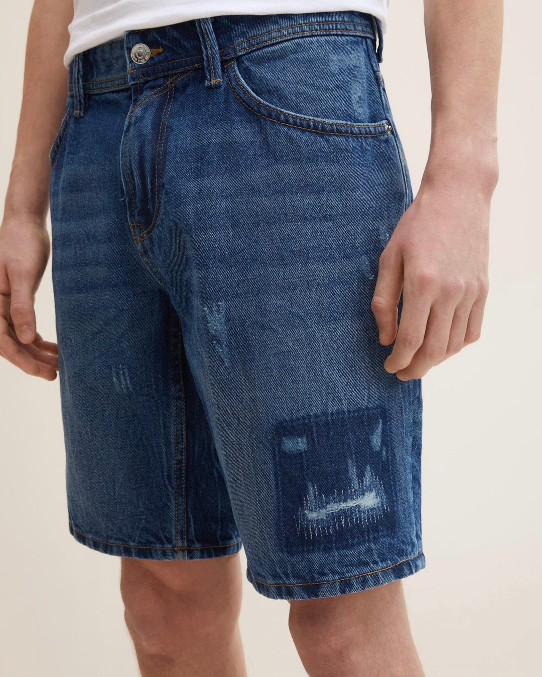 Tom Tailor Destroyed Denim Shorts with patch