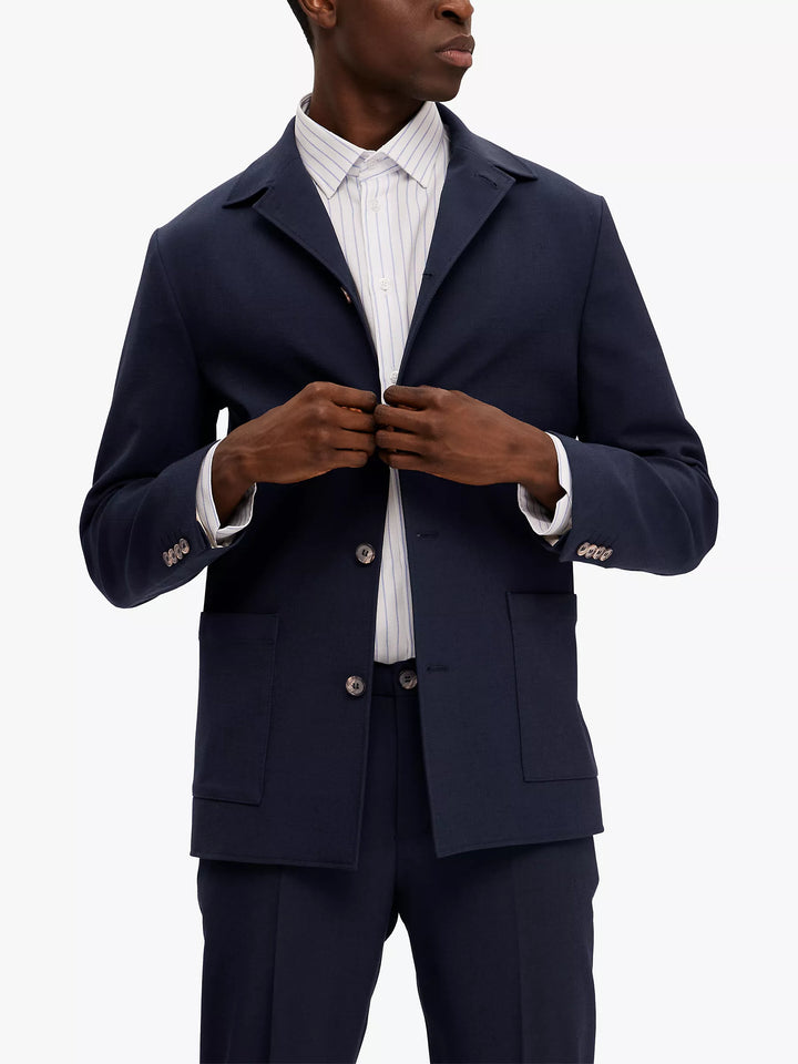 SELECTED HOMME Corby Seersucker Slim Blazer, Navy