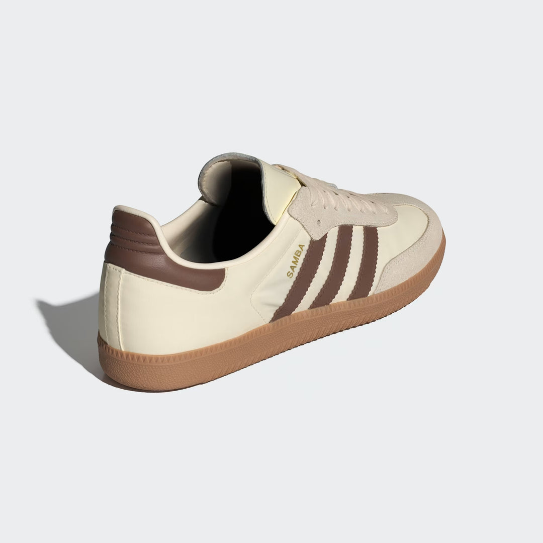 Adidas OG Ivory Collegiate Samba Trainers in Clay Strata