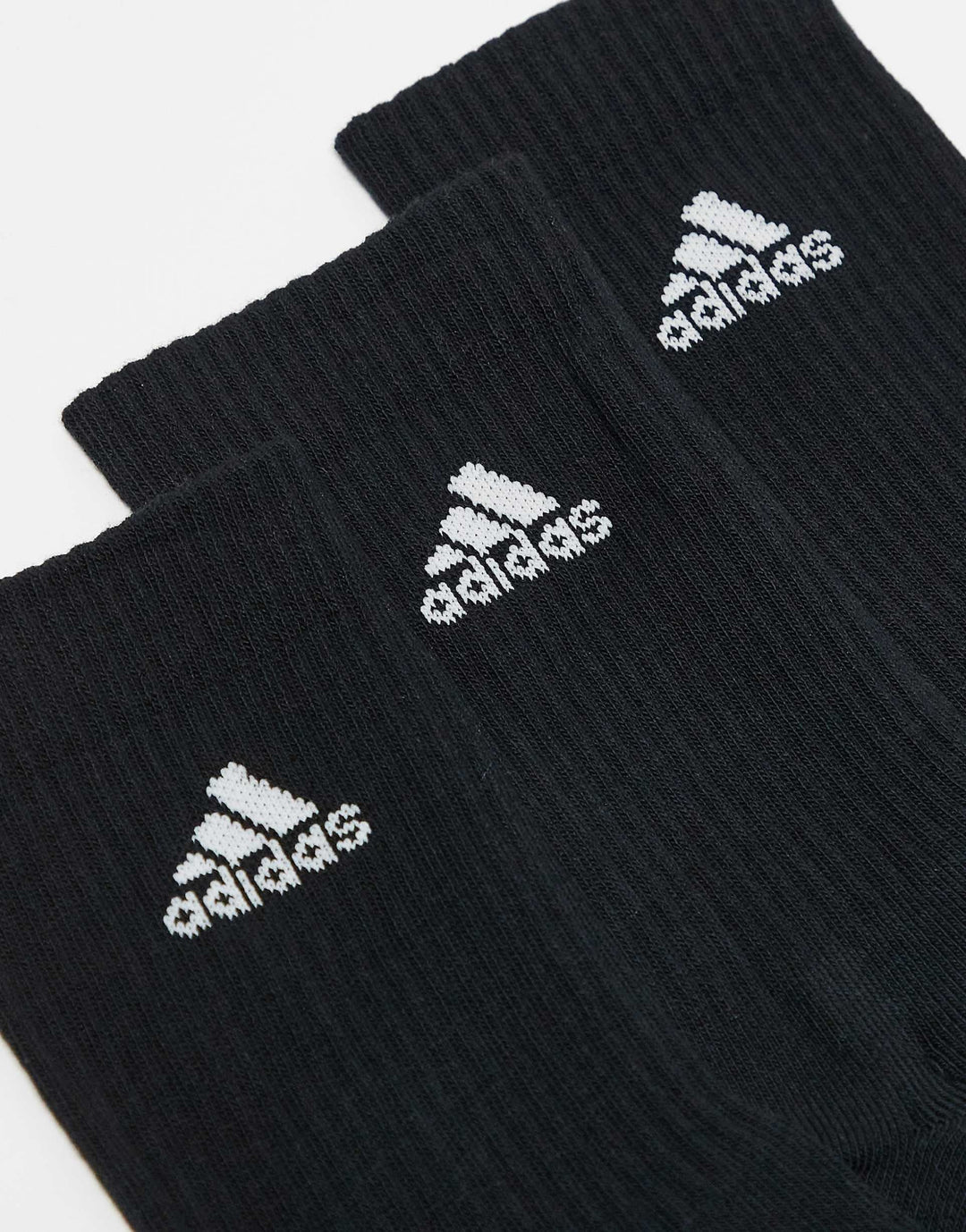 Adidas 3 pack Crew Socks in black