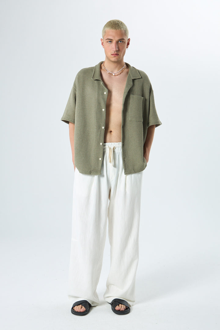 Vamos Baggy Linen Pants in White