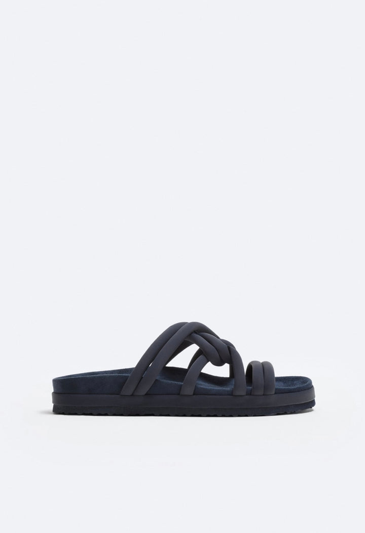 ZARA KNOTTED SANDALS IN BLUE