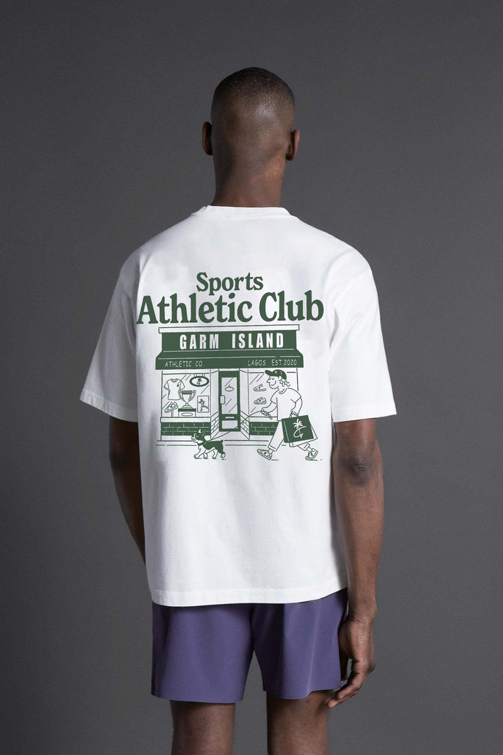 Garm Island Athletic Club T-shirt in white