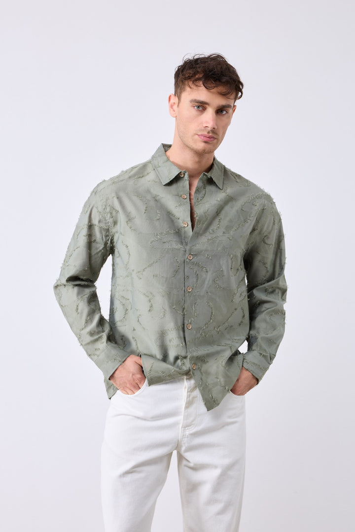 2512 Feather Longsleeve Shirt in Khaki