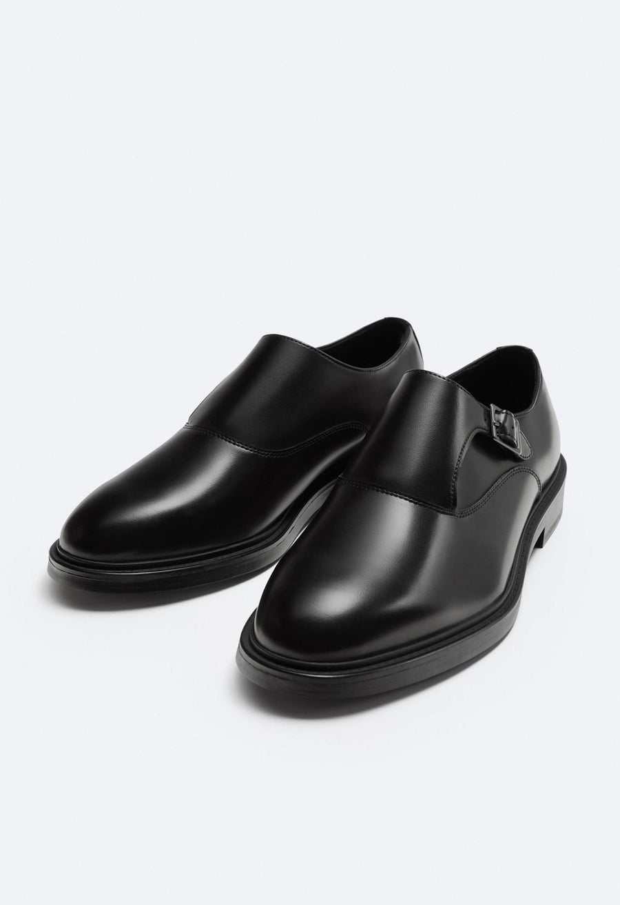 ZARA LEATHER MONK STRAP SHOES