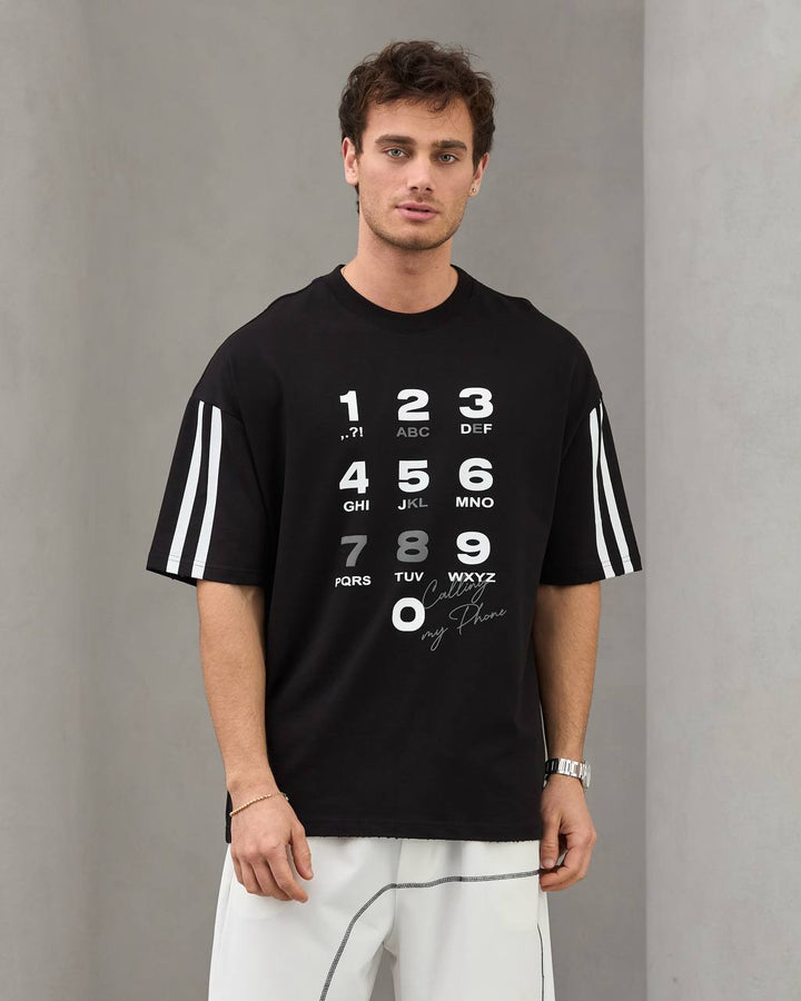 2morrow keypad T-shirt in black