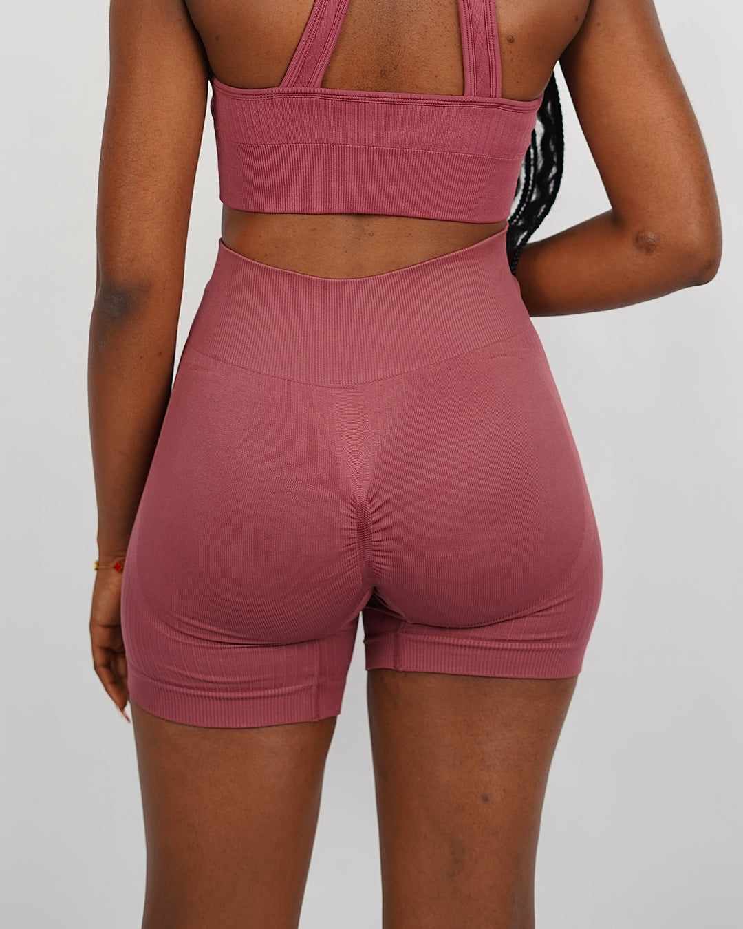 Garm Island Seamless Ribbed Shorts in magenta