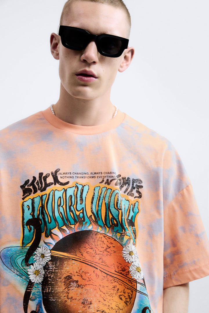 Zara Printed tshirt in orange