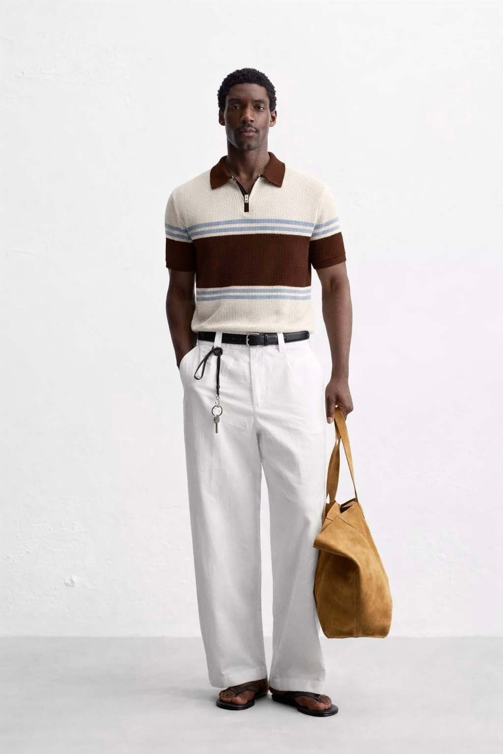 Garm Island Oversized Zip Knit Polo Shirt