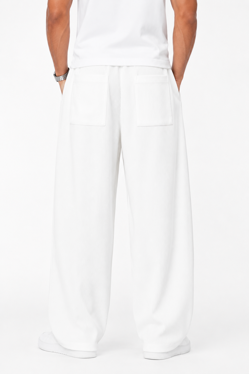 2morrow Belt Detail Pants in White