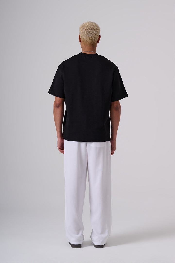 2512 t-shirt with constrast drawing in Black