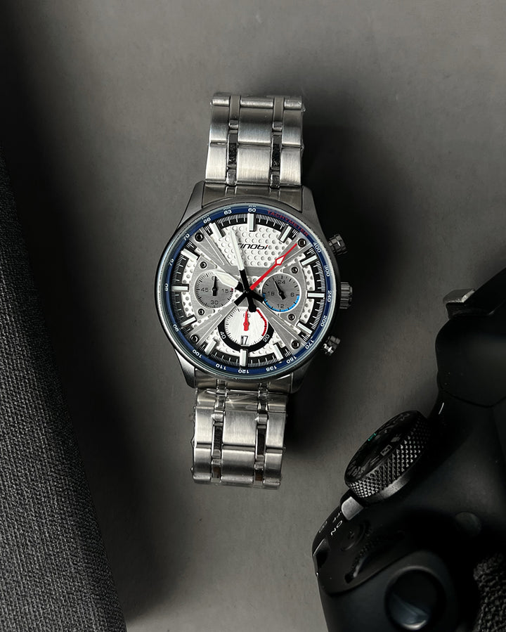Sinobi Sleek Quarts Men’s Watch in Silver