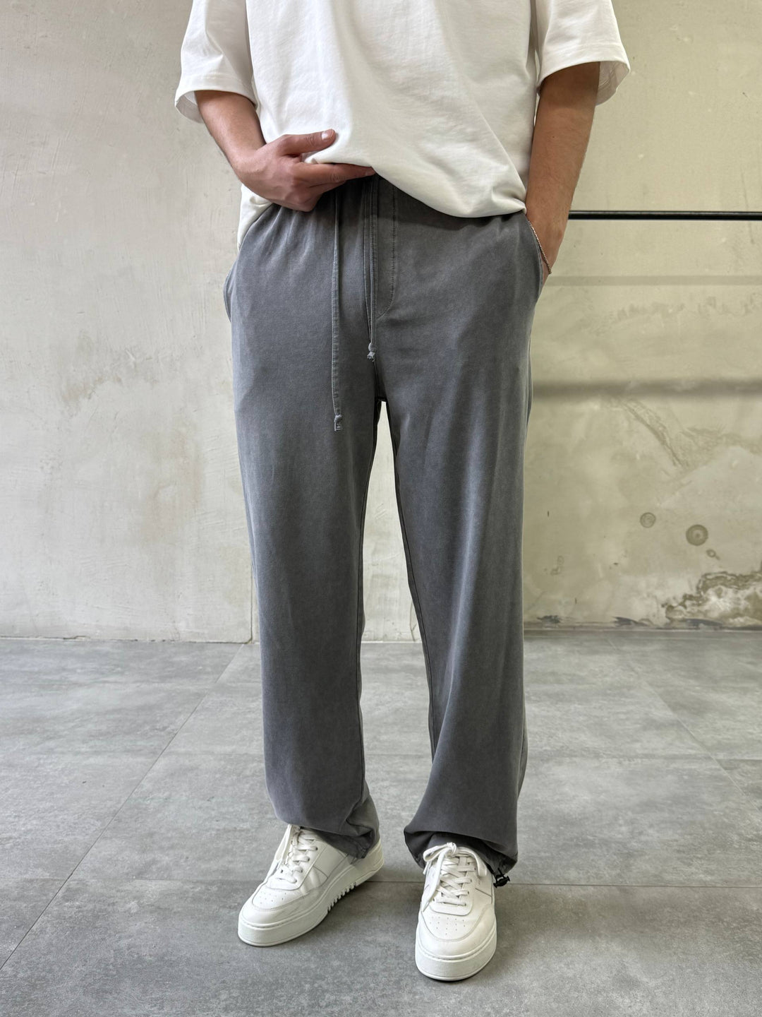 Difransel Cotton Sweatpants in Grey