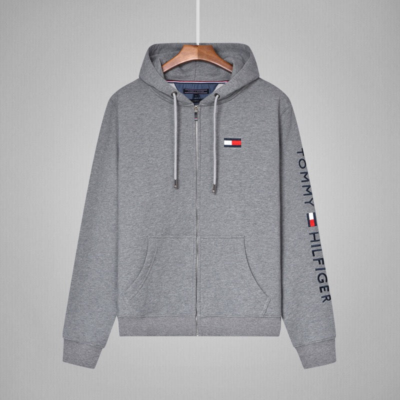 Tommy Hilfiger big logo hoodie in grey