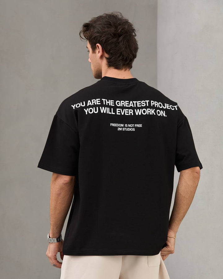 2morrow portrait of a stallion T-shirt in black