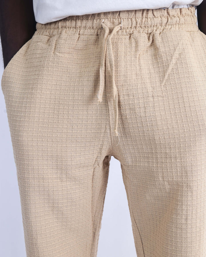 Willian waffle pant in beige