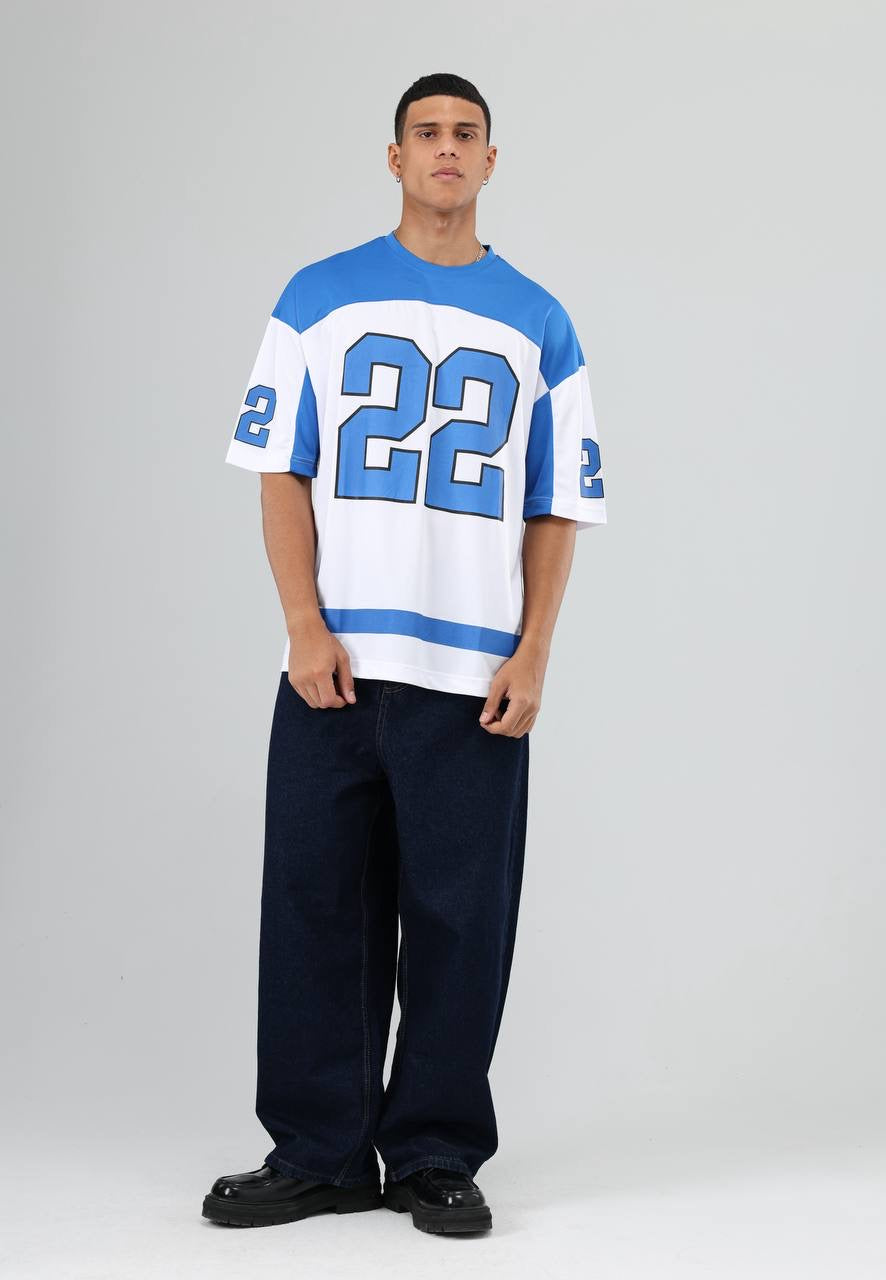 Essence of Life Mesh Jersey in Blue