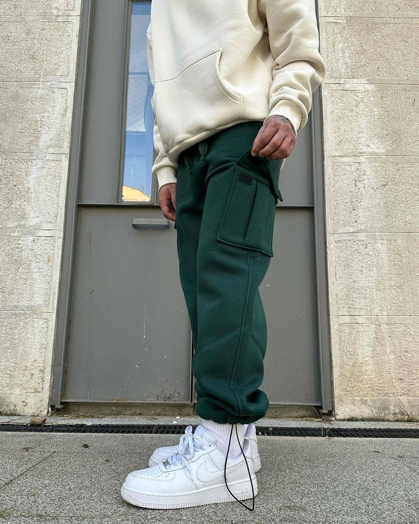 Difransel Cargo sweat pants in green