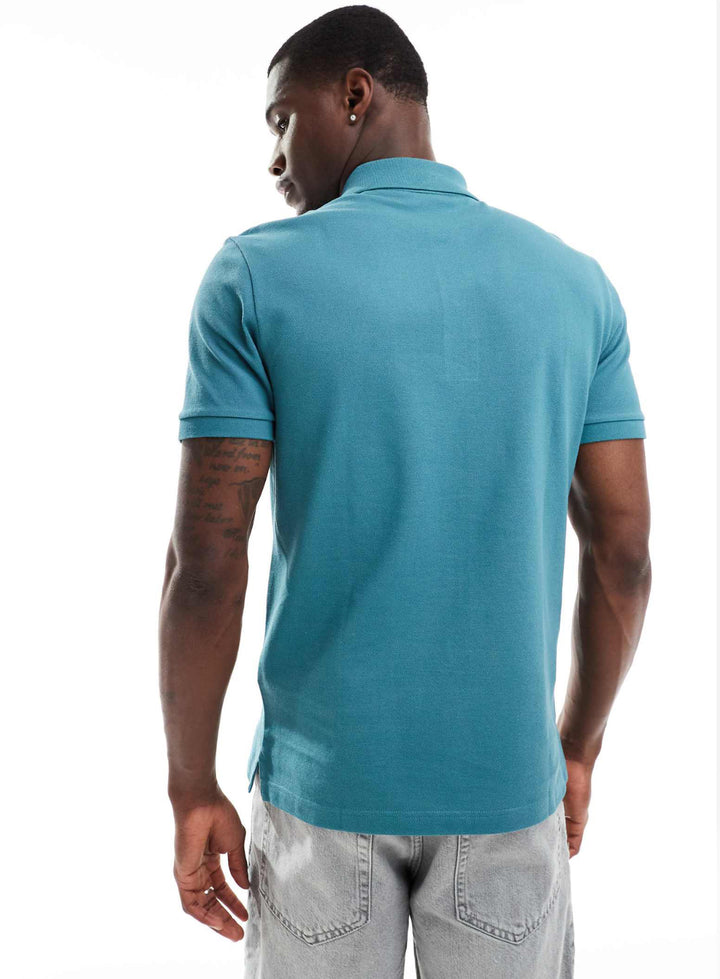 Lacoste Pique Polo in Peterol Blue