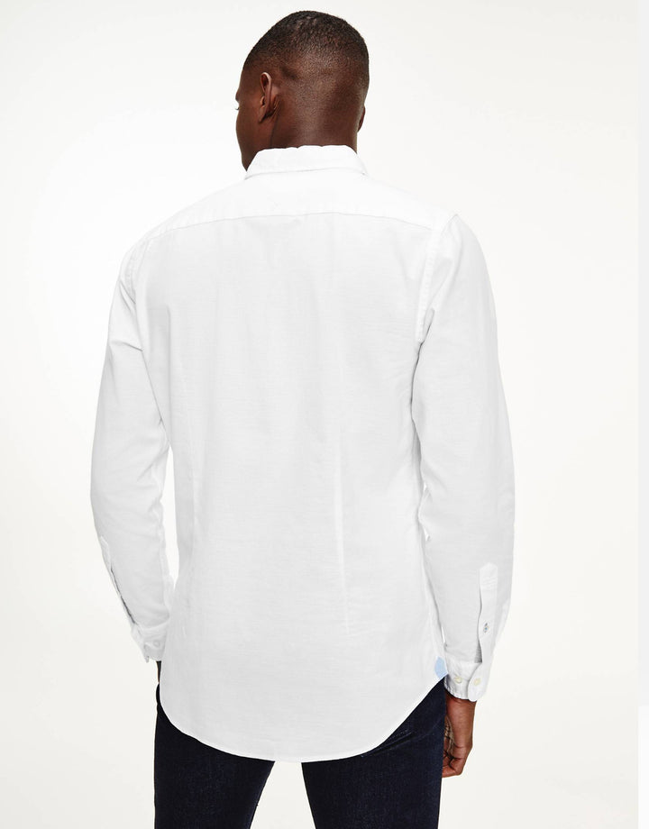 Tommy Hilfiger long sleeve Oxford shirt in white