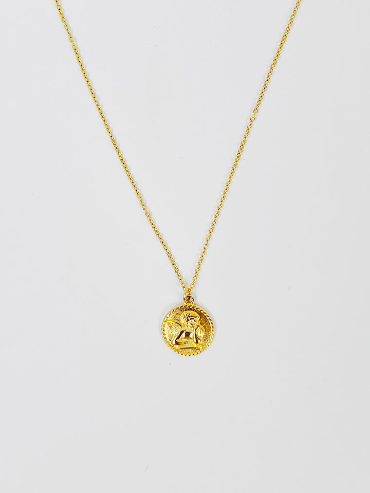 Garm Island Cherub necklace in gold