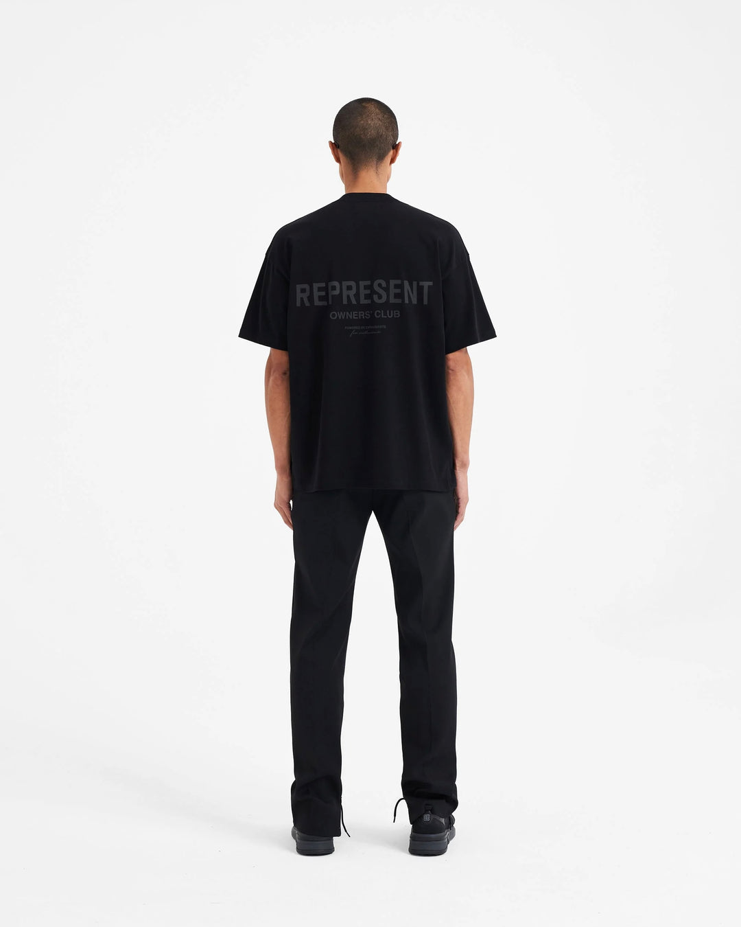 REPRESENT OWNERS CLUB T-SHIRT IN BLACK REFLECTIVE