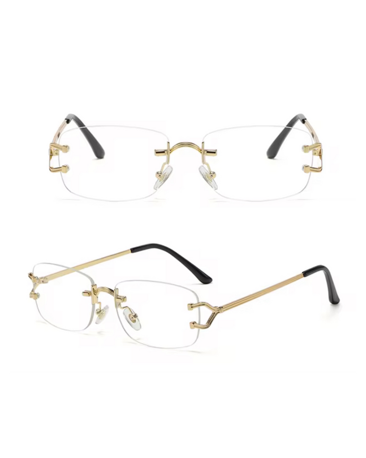 Vintage Rimless Transparent Sun glasses