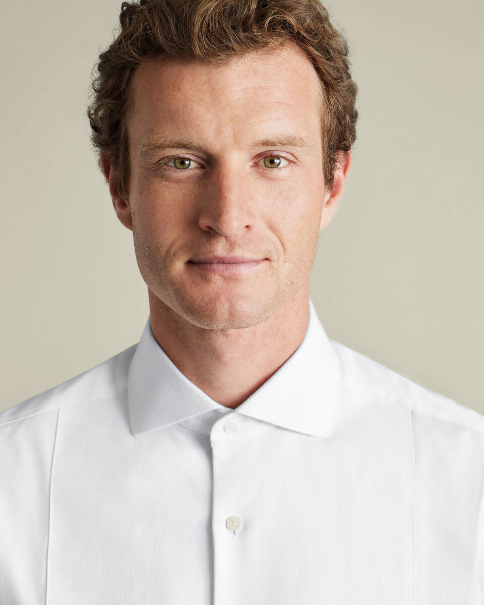 Charles Tywhitt Bib Front Evening Shirt in White