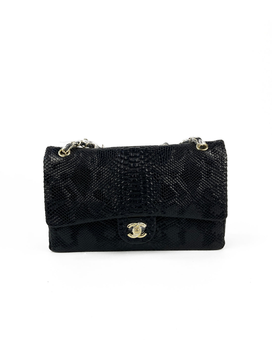 Chanel Croc Skin Maxi Handbag in black